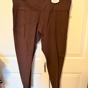 Xersion Dark Brown High-Rise Leggings